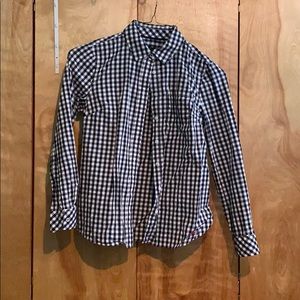 Black and White Gingham Button-Up